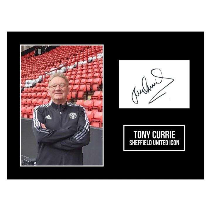 Signed Tony Currie Photo Display 16x12 - Sheffield United Icon