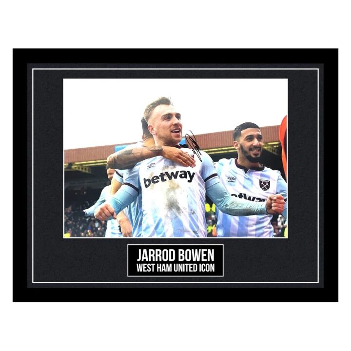 Jarrod Bowen Signed Large Framed Photo Display - West Ham United Icon