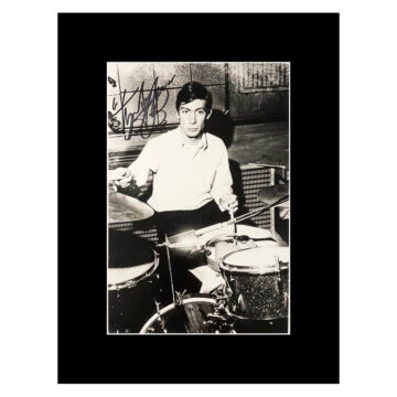 Signed Charlie Watts Photo Display 16x12 - The Rolling Stones Icon