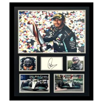 Signed Lewis Hamilton Framed Photo Display - F1 World Champion