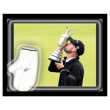 Signed Brian Harman Glove Framed Dome - The Open Champion 2023
