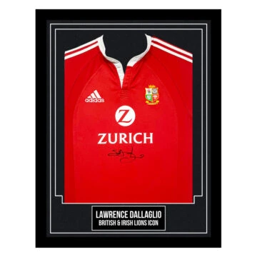 Lawrence Dallaglio Signed Framed Shirt - British & Irish Lions Icon