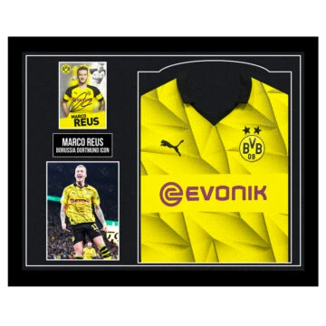 Signed Marco Reus Framed Shirt Display - Dortmund Icon