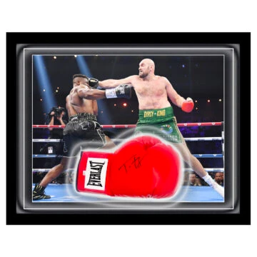 Signed Tyson Fury Glove Framed Dome - Heavyweight Boxing Icon
