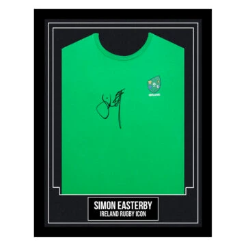 Simon Easterby Signed Framed Shirt - Ireland Rugby Icon