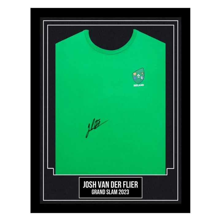 Josh van der Flier Signed Framed Shirt - Grand Slam 2023