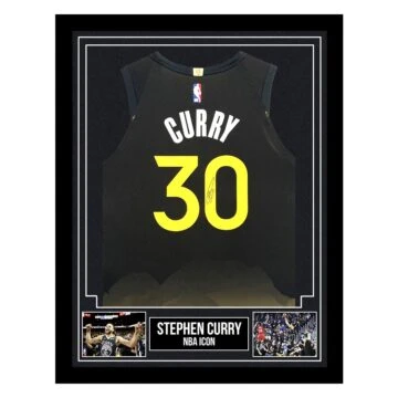 Signed Stephen Curry Framed Jersey - NBA Icon