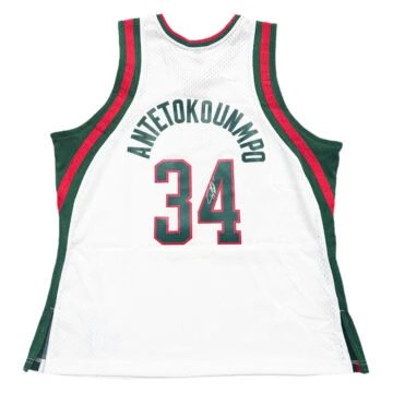 Signed Giannis Antetokounmpo Shirt - Milwaukee Bucks Icon