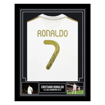 Signed Cristiano Ronaldo Framed Shirt - La Liga Champion 2012