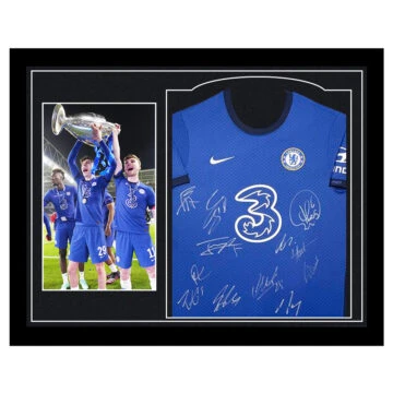 Framed Chelsea FC Signed Shirt - Champions League Winners 2021
