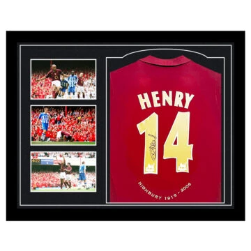 Signed Thierry Henry Framed Shirt - Last Goal At Highbury