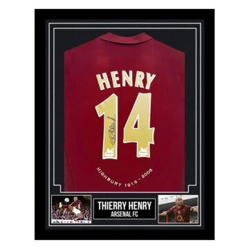 Signed Thierry Henry Framed Arsenal FC Shirt - Highbury 1913-2006