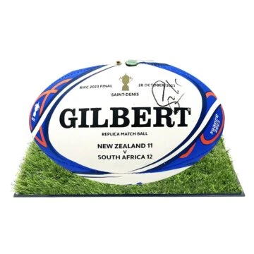 Autograph Siya Kolisi Framed Rugby Ball - World Cup Final Winners Ltd Edition
