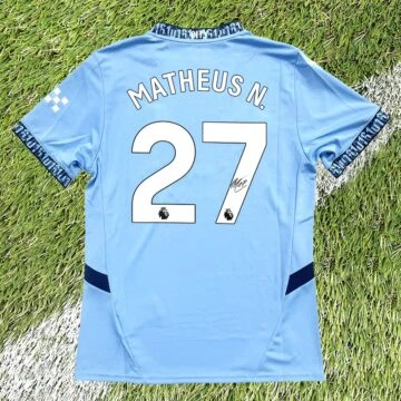 Signed Matheus Nunes Shirt - Manchester City 2025