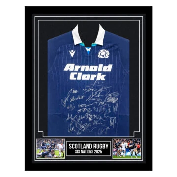 Signed Scotland Rugby Framed Shirt - Six Nations 2025